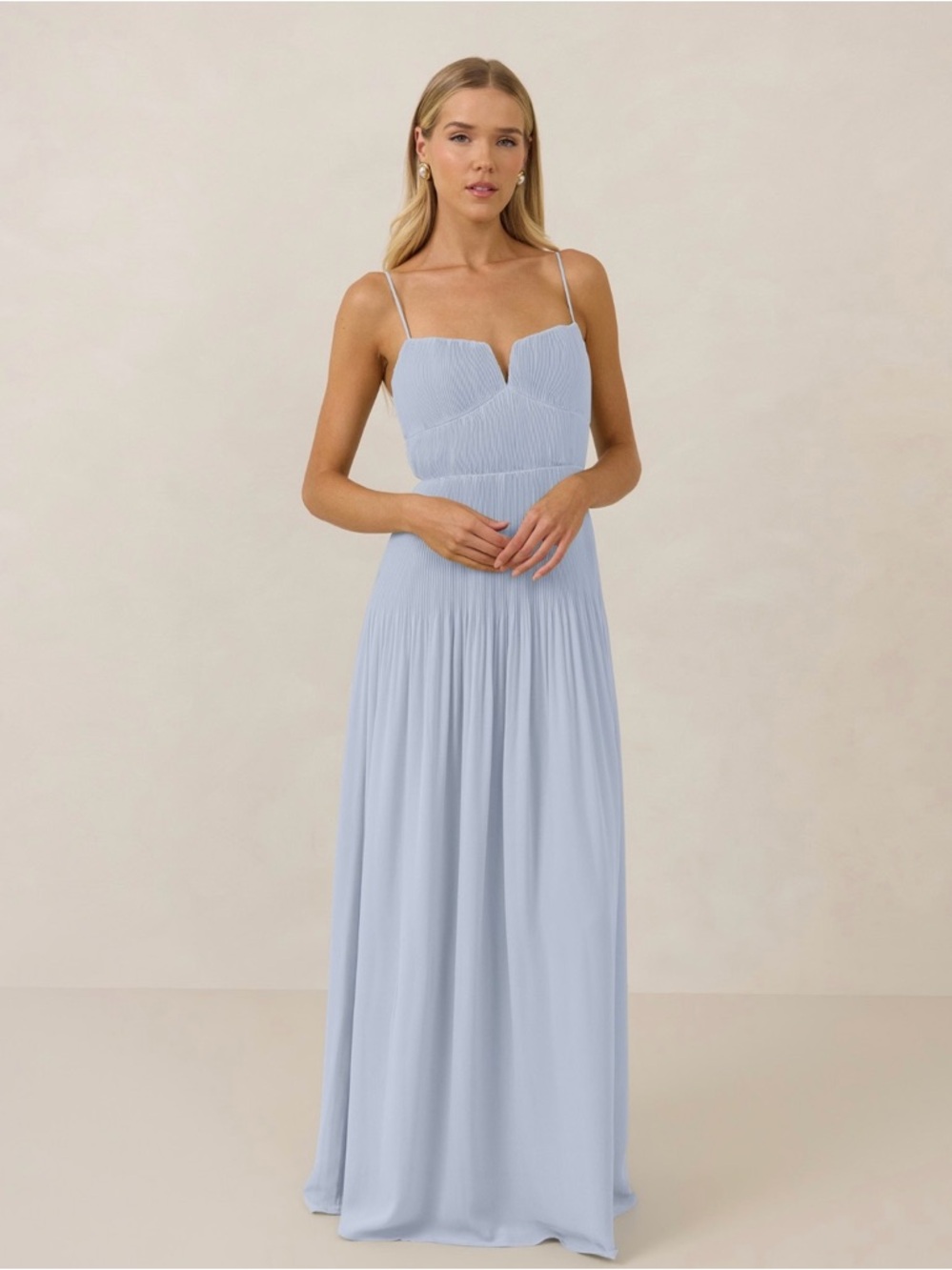 Park & Fifth Lena Dress - Powder Blue Chiffon (S)